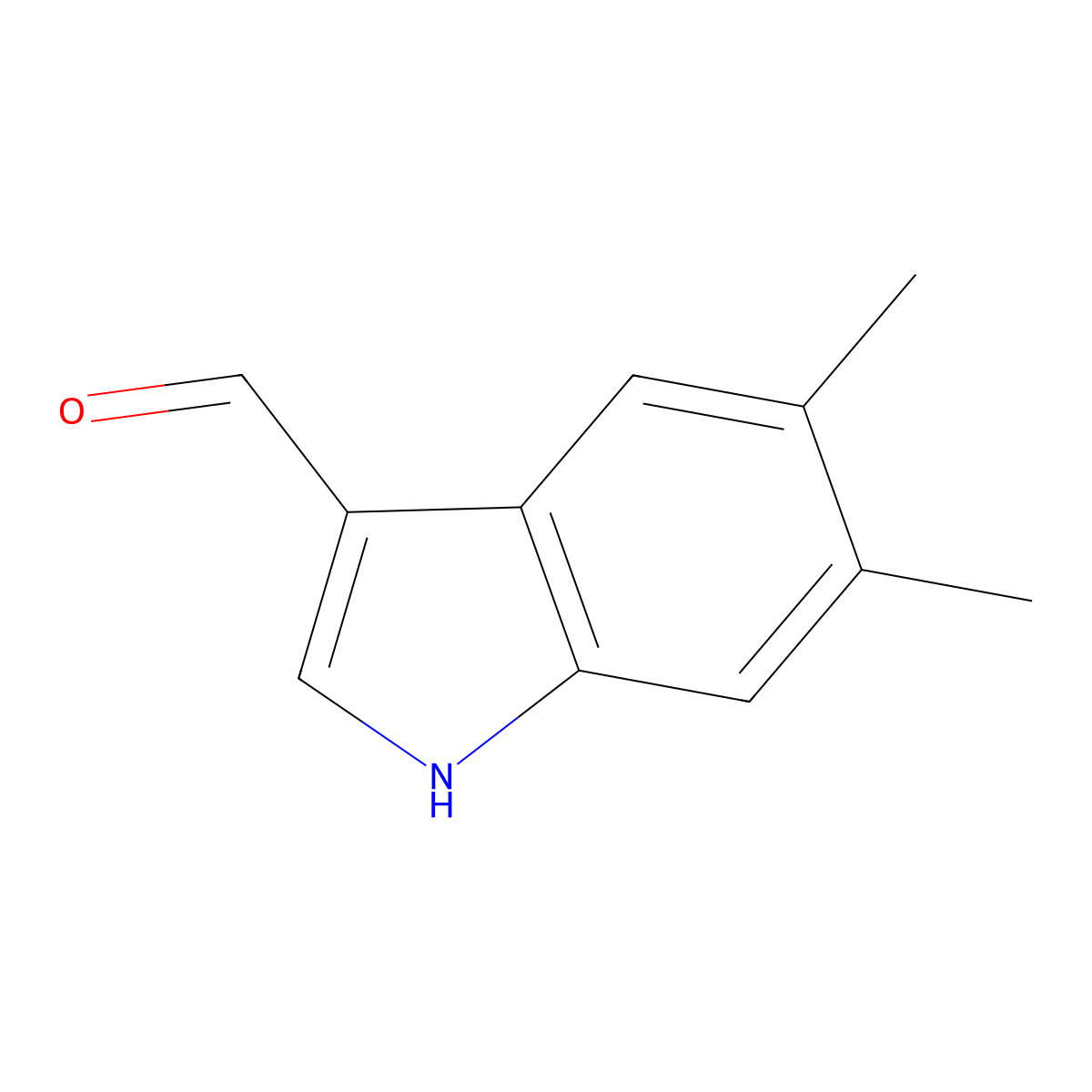 5,6-Dimethyl-1H-indole-3-carbaldehyde molecular structure, CAS 1554165-92-2