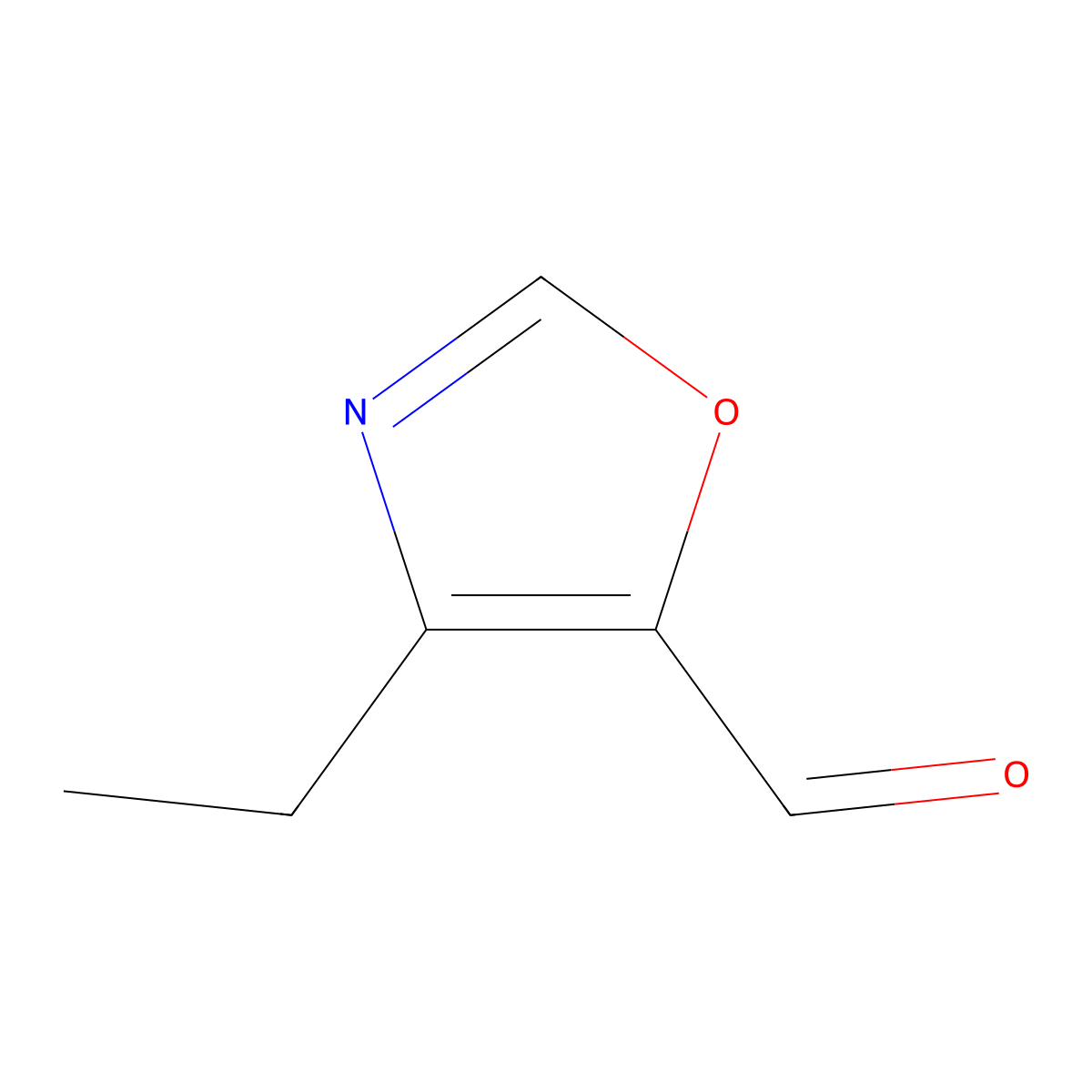 4-Ethyl-1,3-oxazole-5-carbaldehyde molecular structure, CAS 1554168-19-2