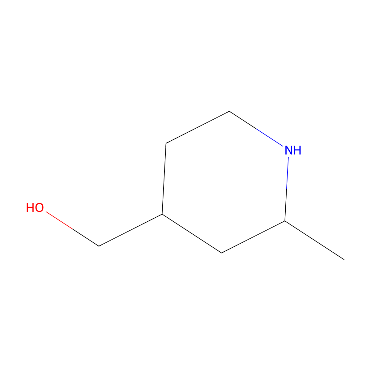 (2-Methylpiperidin-4-yl)methanol molecular structure, CAS 1554168-27-2
