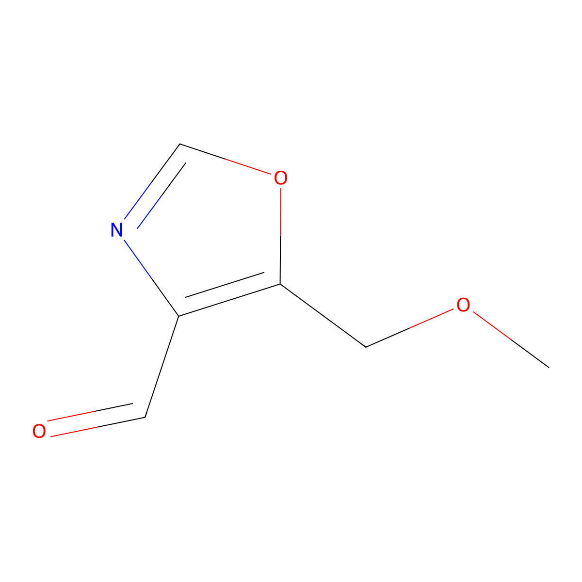 5-(Methoxymethyl)-1,3-oxazole-4-carbaldehyde molecular structure, CAS 1554168-44-3