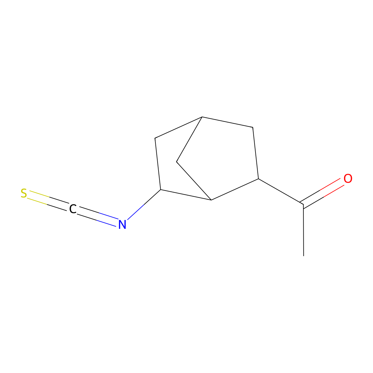 2-Acetyl-6-isothiocyanatonorbornane molecular structure, CAS 155418-08-9