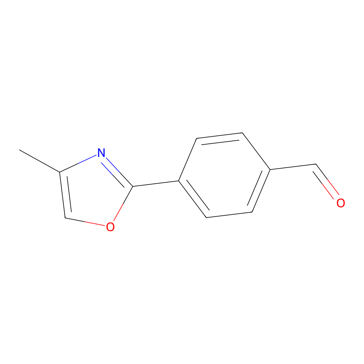 4-(4-Methyl-1,3-oxazol-2-yl)benzaldehyde molecular structure, CAS 1554185-23-7