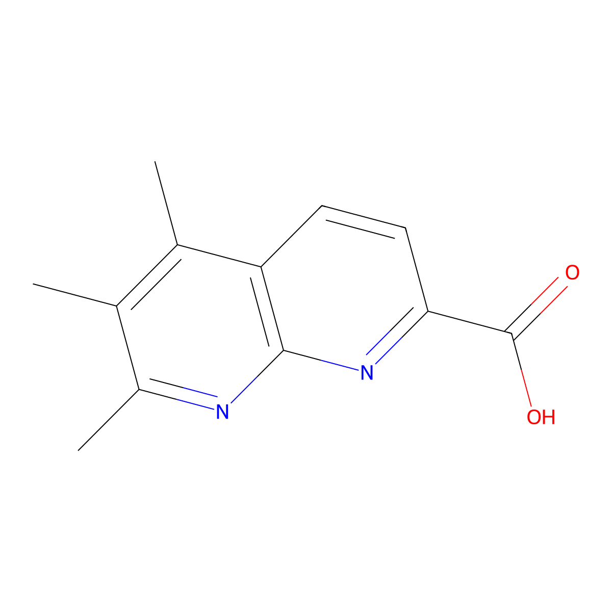5,6,7-Trimethyl-1,8-naphthyridine-2-carboxylic acid molecular structure, CAS 1554187-01-7