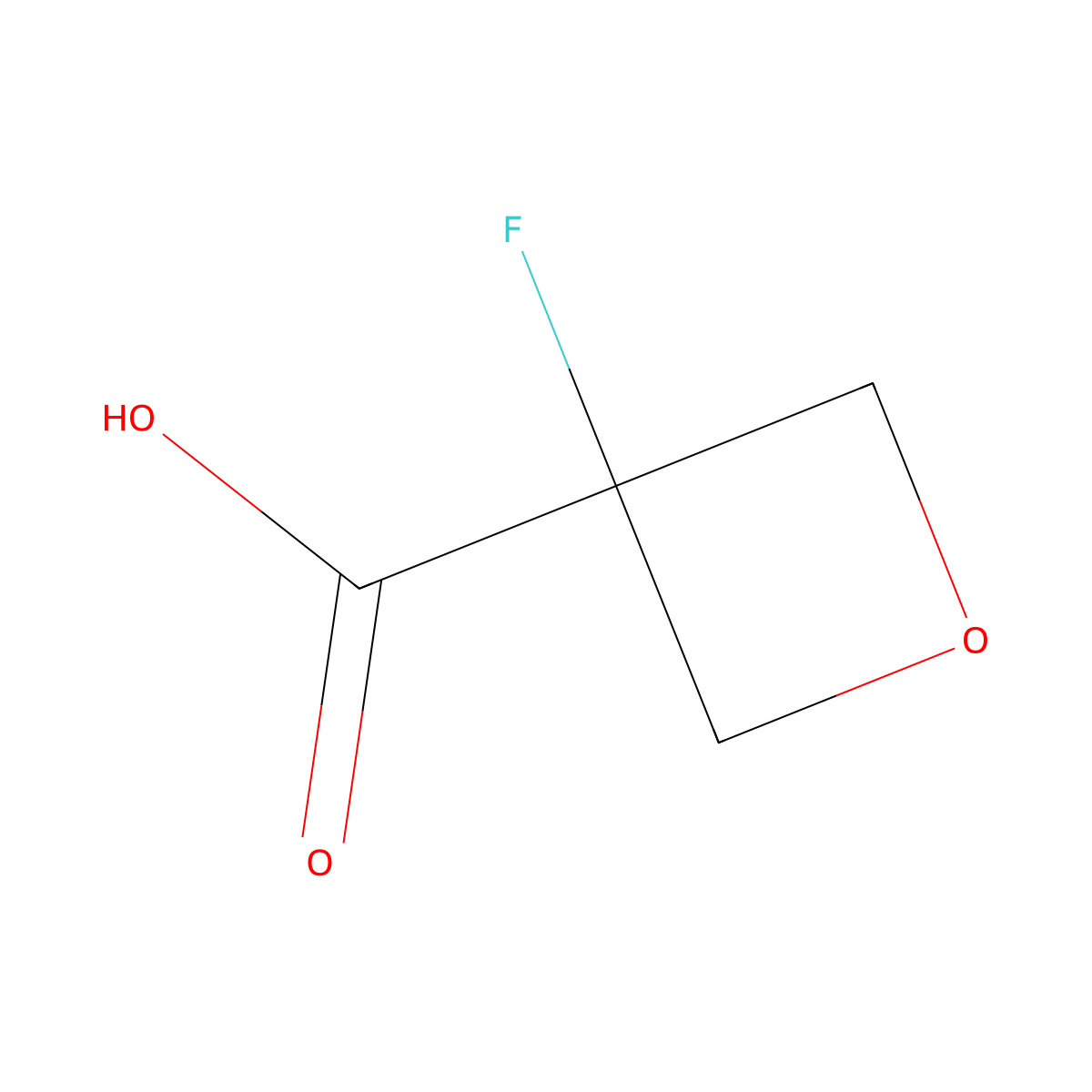 3-Fluorooxetane-3-carboxylic acid molecular structure, CAS 1554199-62-0