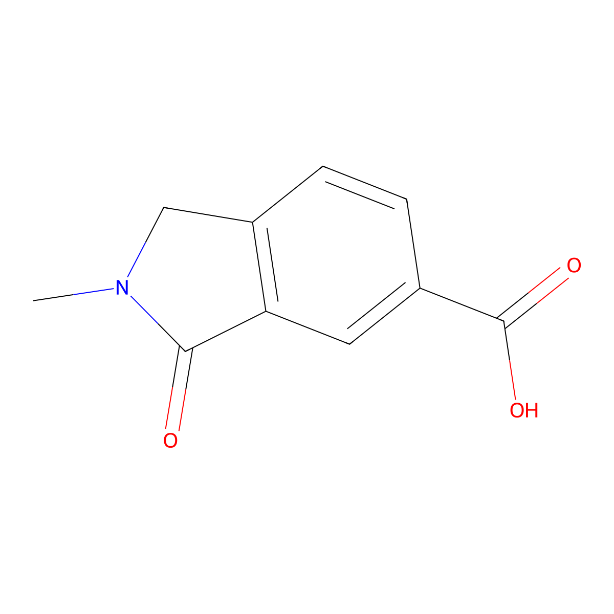 2-Methyl-3-oxoisoindoline-5-carboxylic acid molecular structure, CAS 1554206-04-0