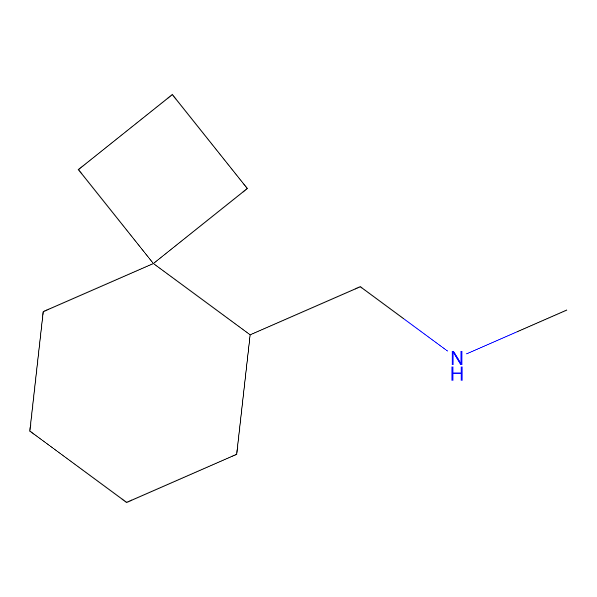 Methyl({spiro[3.5]nonan-5-yl}methyl)amine molecular structure, CAS 1554221-82-7