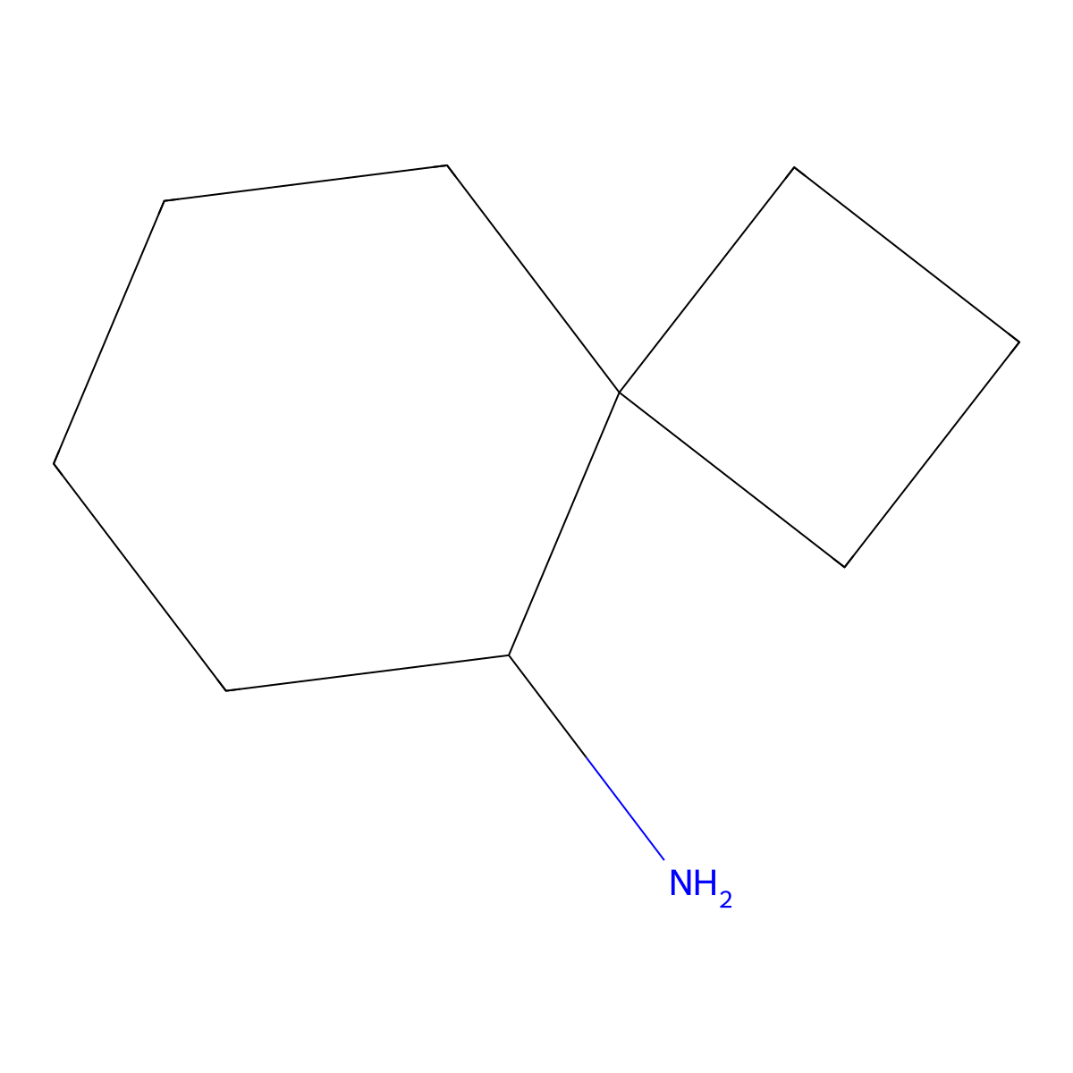 Spiro[3.5]nonan-5-amine molecular structure, CAS 1554223-36-7