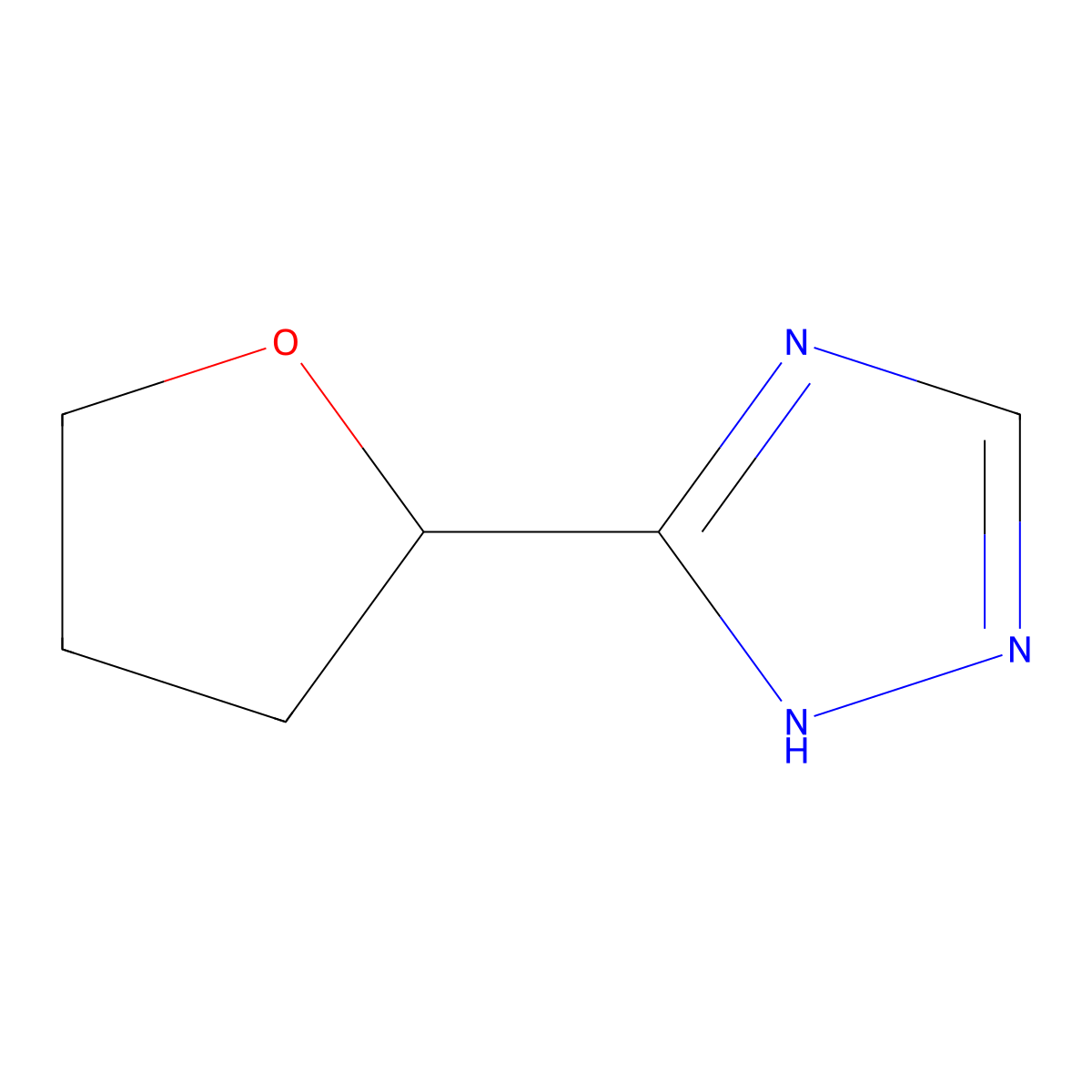 3-(tetrahydrofuran-2-yl)-4H-1,2,4-triazole molecular structure, CAS 1554244-24-4