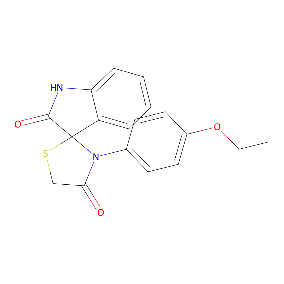 3-(4-Ethoxyphenyl)spiro[1,3-thiazolidine-2,3'-indoline]-4,7-dione molecular structure, CAS 155425-87-9