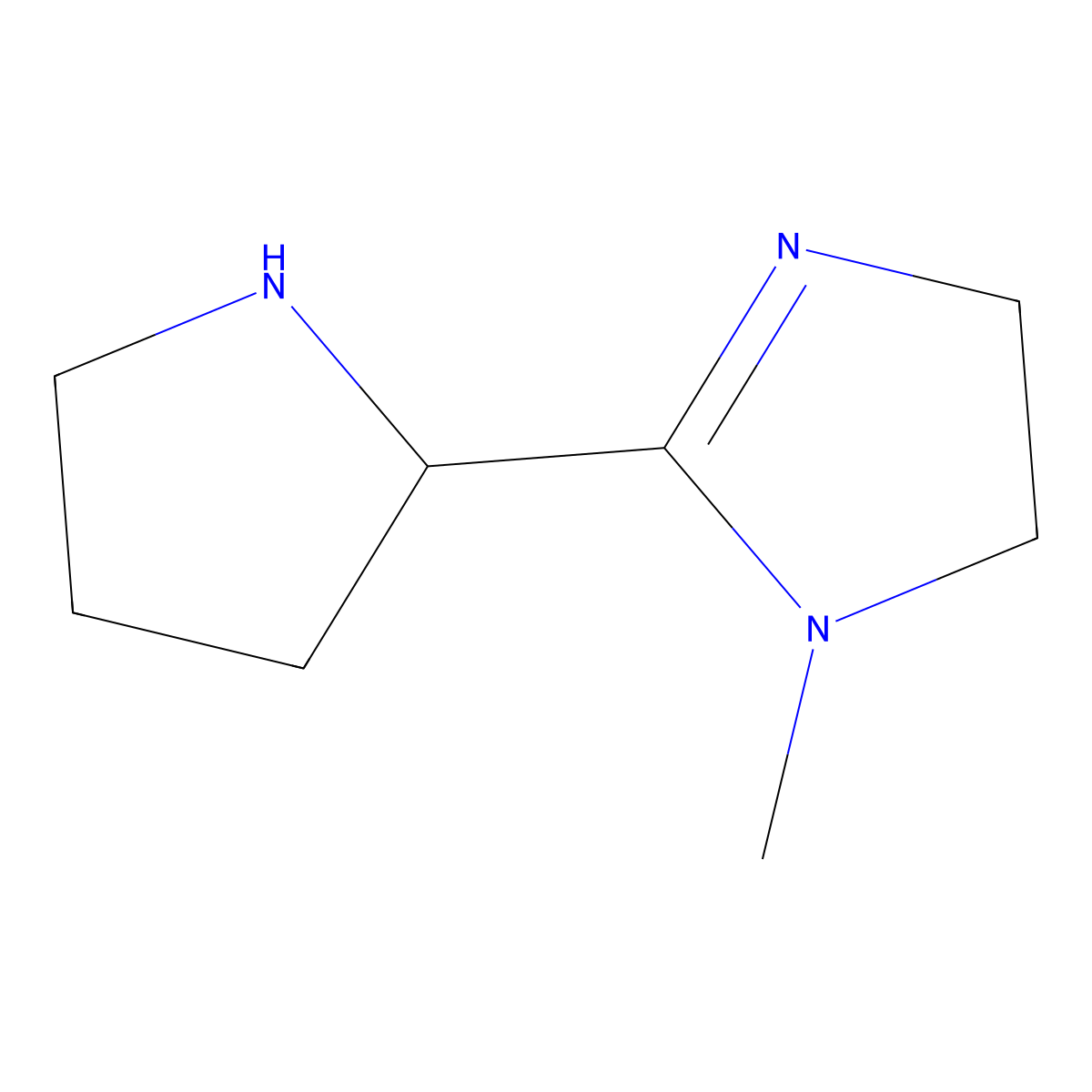 1-Methyl-2-(pyrrolidin-2-yl)-4,5-dihydro-1H-imidazole molecular structure, CAS 1554252-31-1