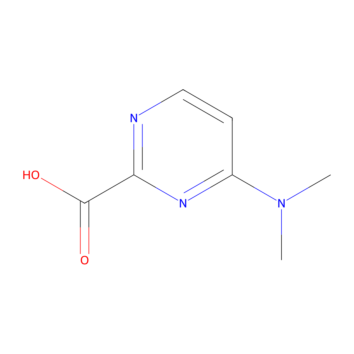 4-(Dimethylamino)pyrimidine-2-carboxylic acid molecular structure, CAS 1554252-75-3