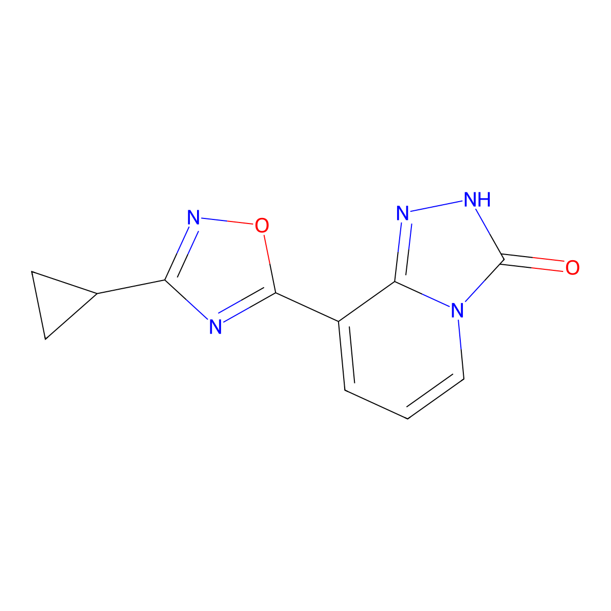 8-(3-Cyclopropyl-[1,2,4]oxadiazol-5-yl)-2H-[1,2,4]triazolo[4,3-a]pyridin-3-one molecular structure, CAS 1554257-40-7