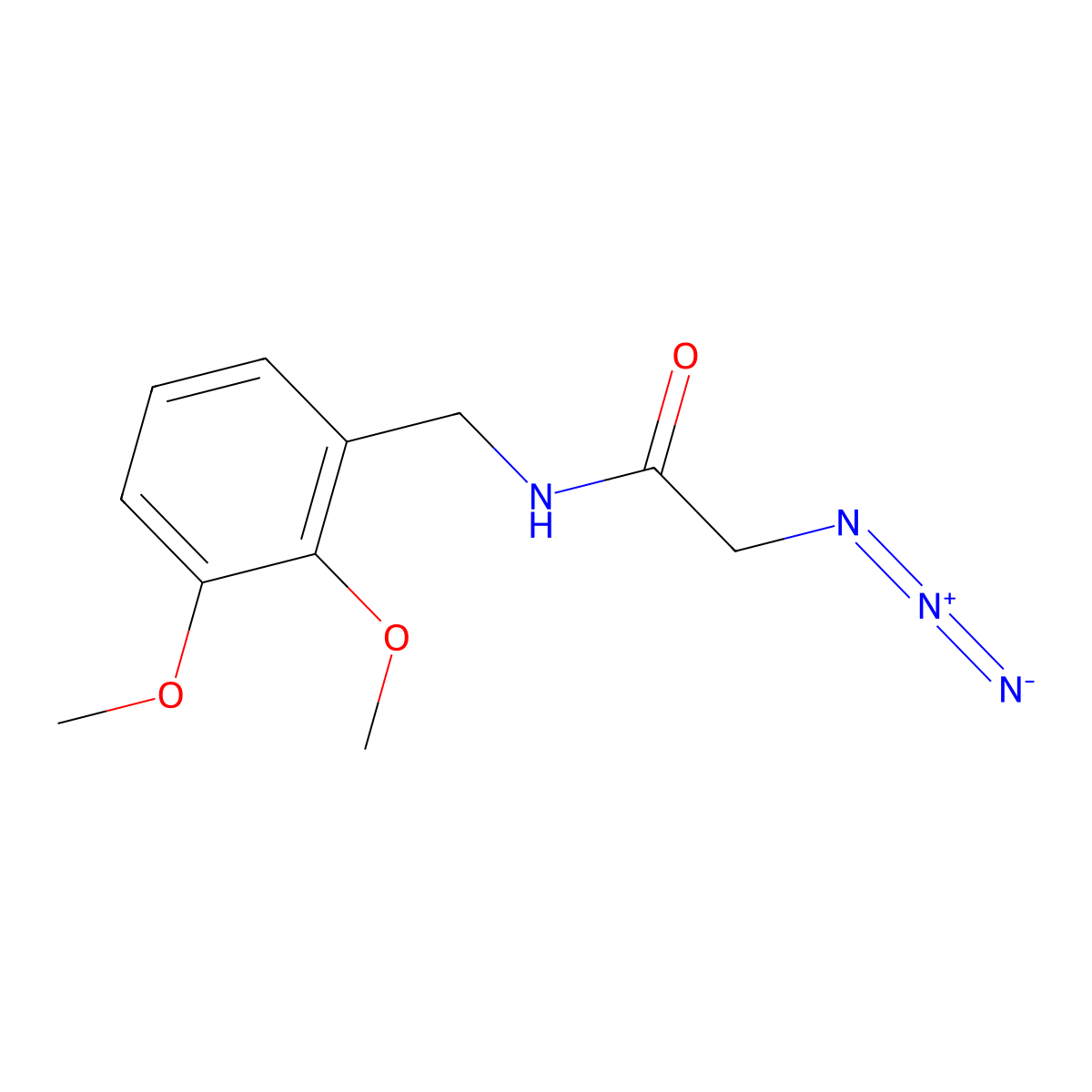 2-azido-N-(2,3-dimethoxybenzyl)acetamide molecular structure, CAS 1554257-67-8
