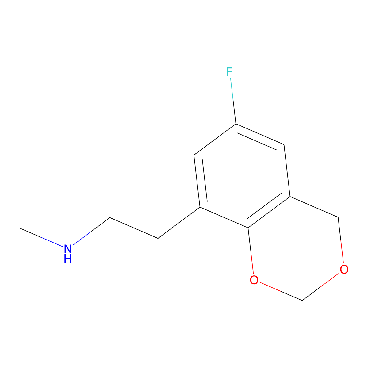 [2-(6-Fluoro-2,4-dihydro-1,3-benzodioxin-8-yl)ethyl](methyl)amine molecular structure, CAS 1554258-27-3
