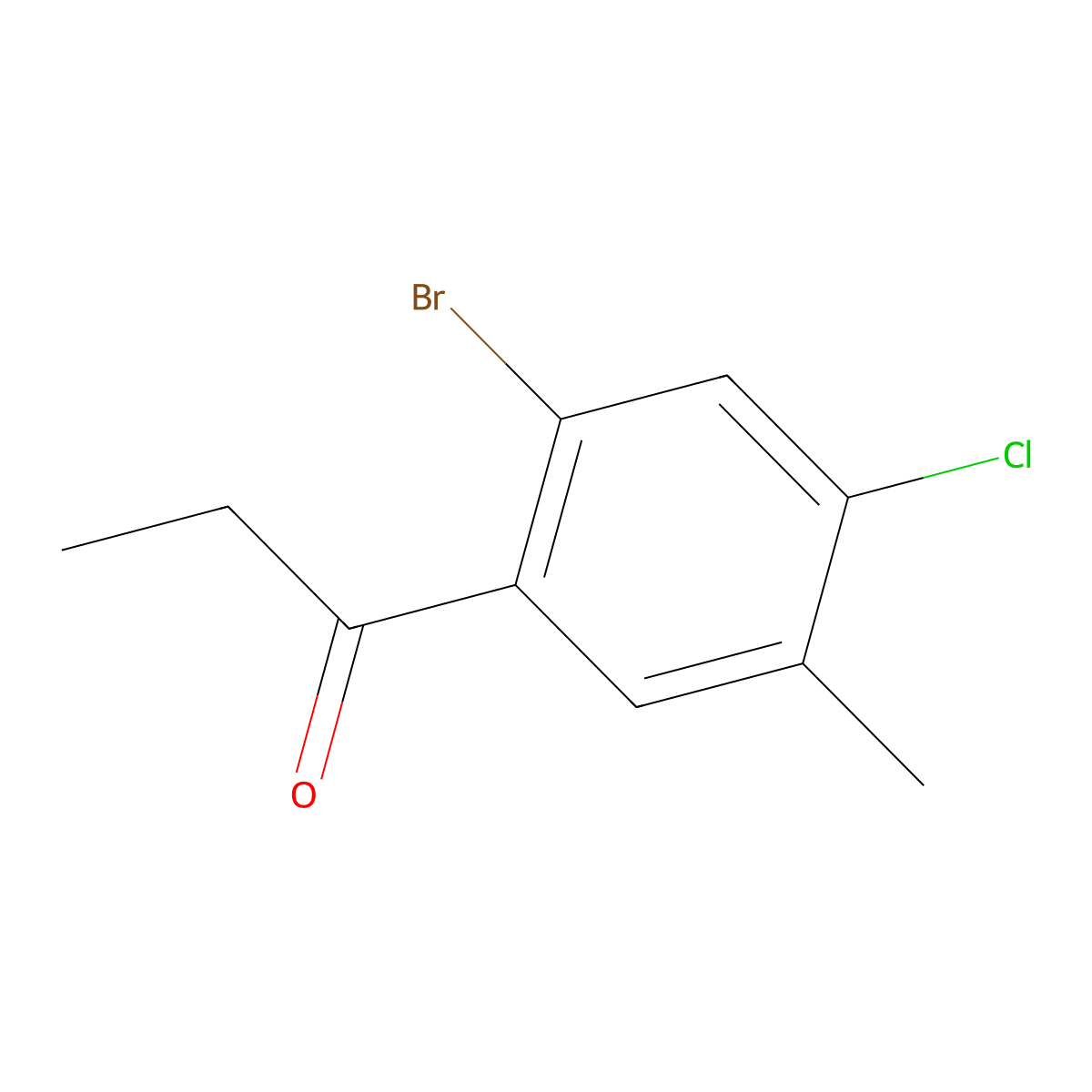 1-(2-Bromo-4-chloro-5-methylphenyl)-1-propanone molecular structure, CAS 1554275-55-6