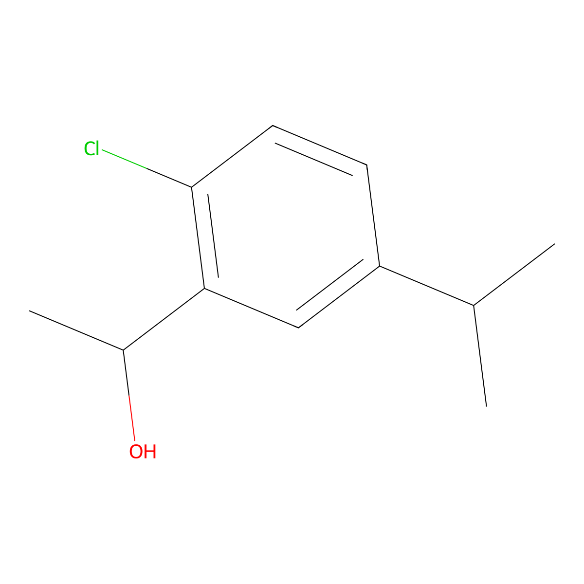 2-Chloro-alpha-methyl-5-(1-methylethyl)benzenemethanol molecular structure, CAS 1554275-87-4
