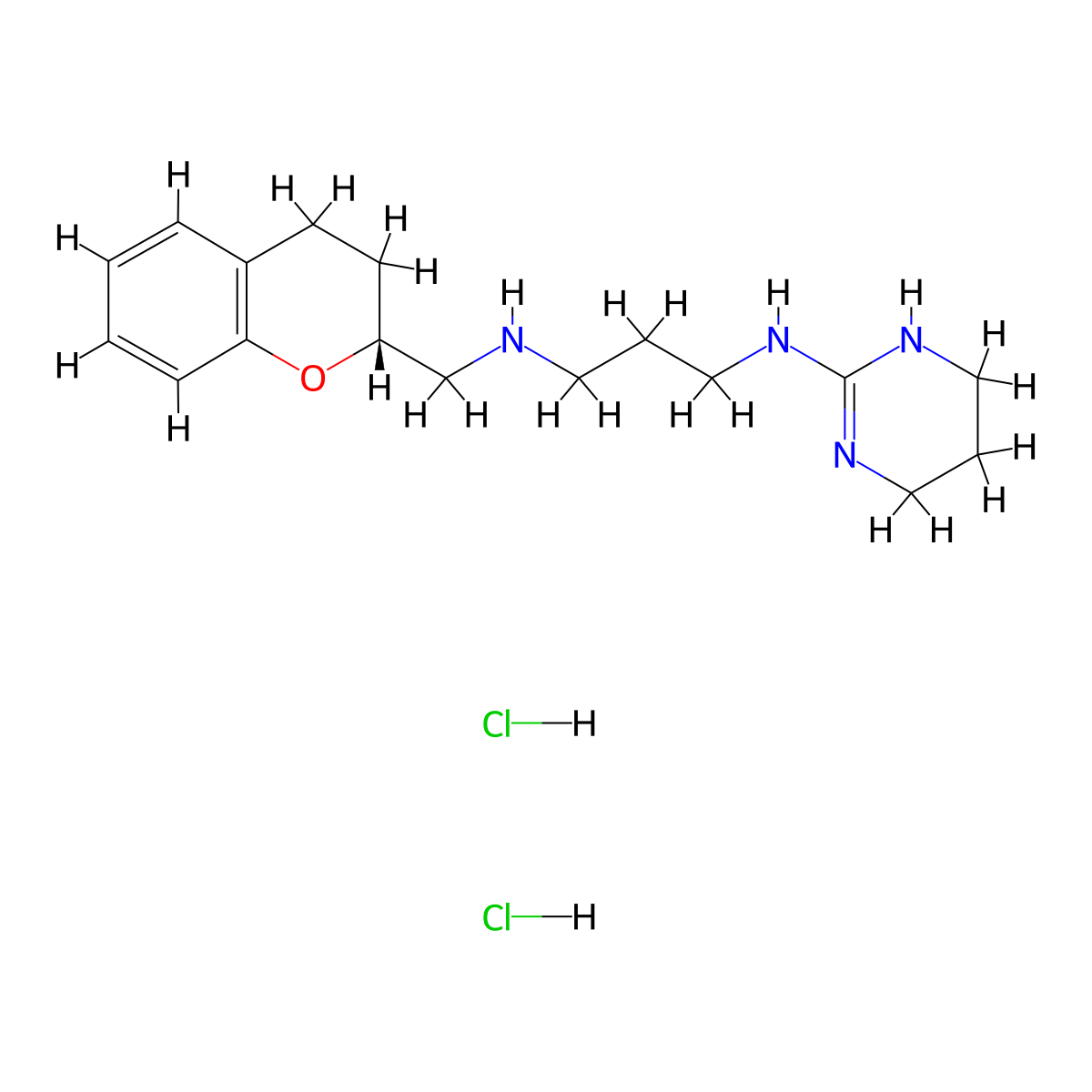 Alniditan Dihydrochloride molecular structure, CAS 155428-00-5
