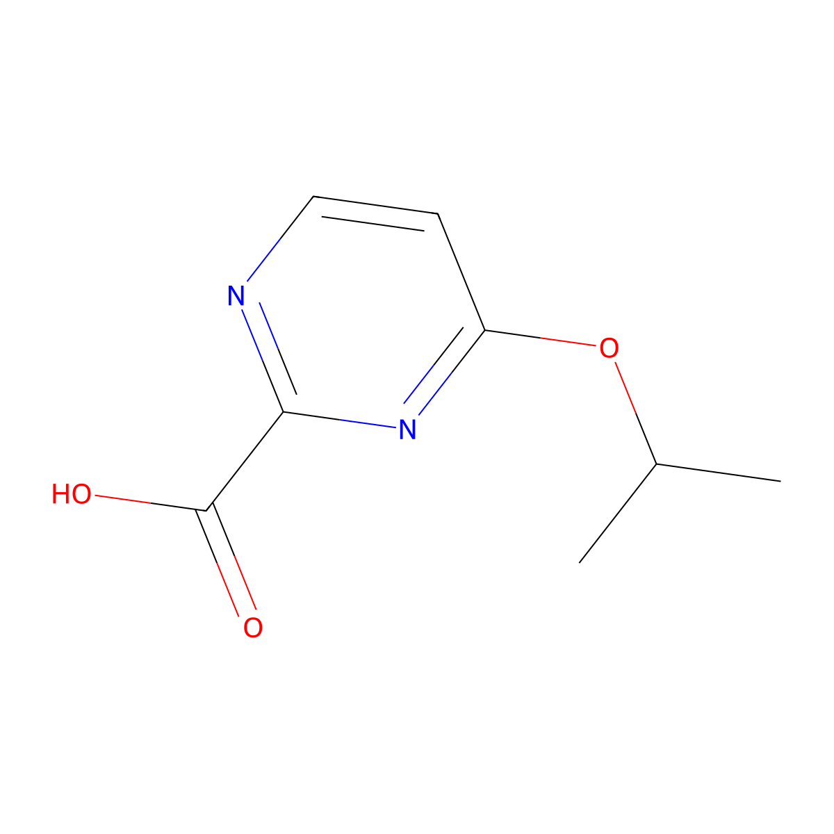 4-Isopropoxypyrimidine-2-carboxylic acid molecular structure, CAS 1554281-54-7