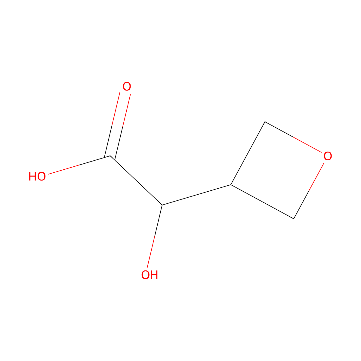 2-Hydroxy-2-(oxetan-3-yl)acetic acid molecular structure, CAS 1554288-63-9