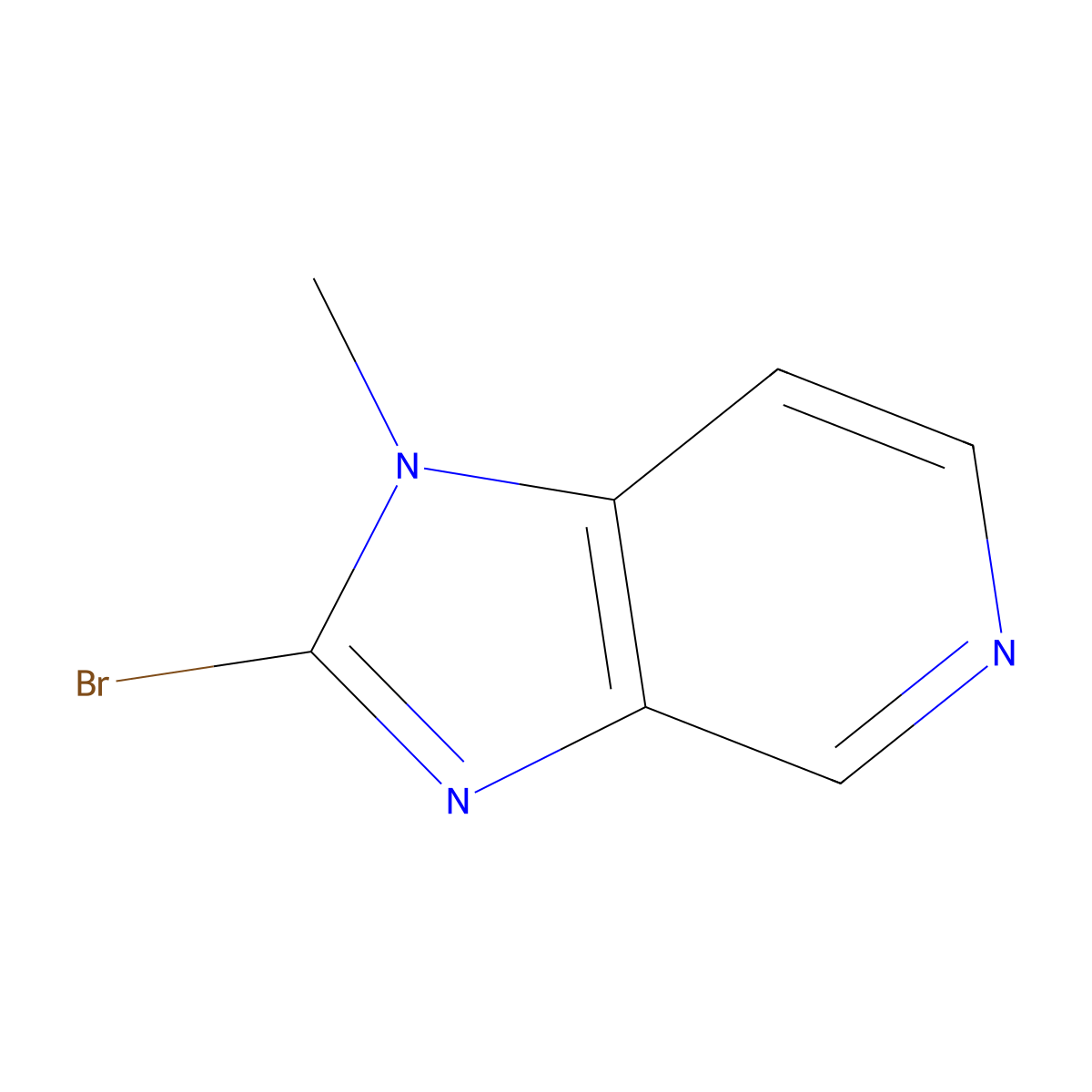 2-bromo-1-methyl-1H-imidazo[4,5-c]pyridine molecular structure, CAS 1554289-01-8