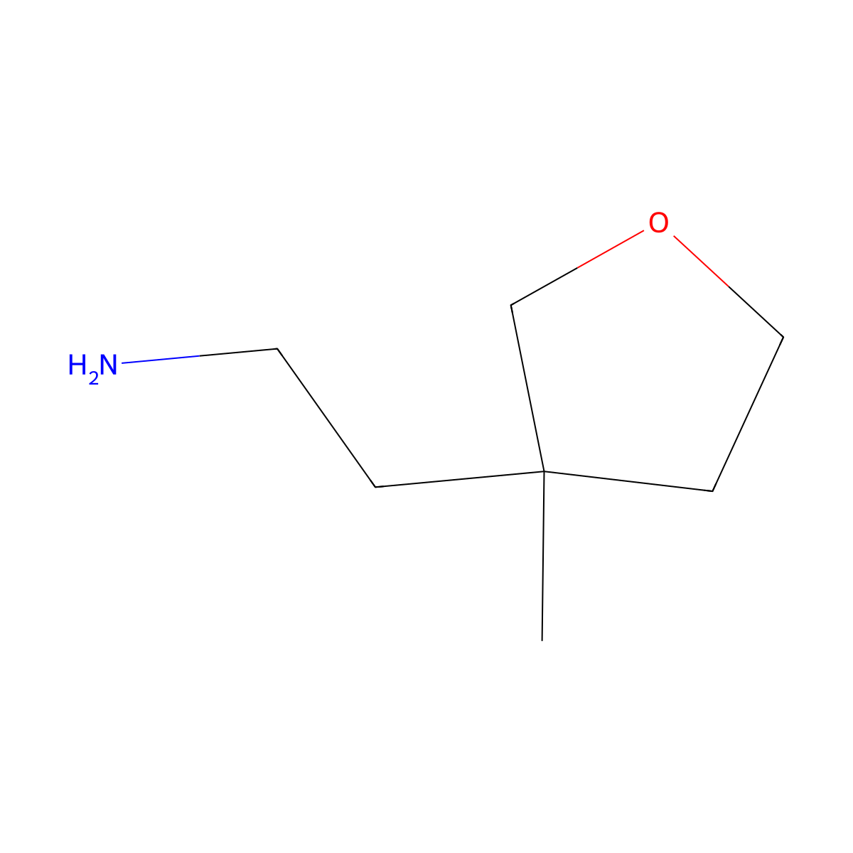 2-(3-Methyloxolan-3-yl)ethan-1-amine molecular structure, CAS 1554291-80-3