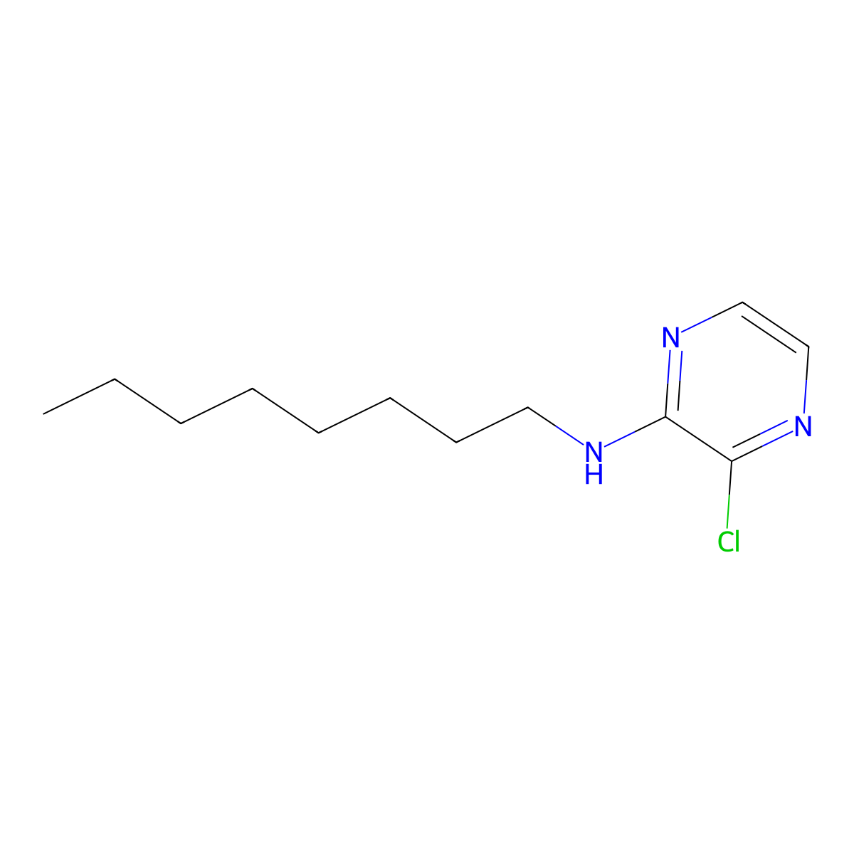 3-chloro-N-octylpyrazin-2-amine molecular structure, CAS 1554299-68-1