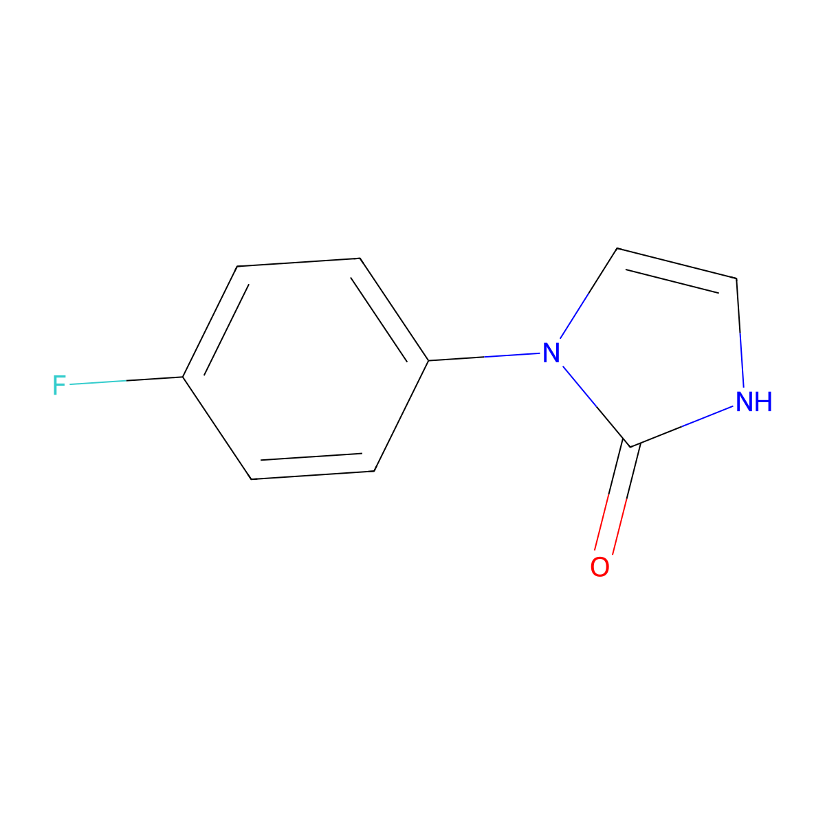 1-(4-fluorophenyl)-2(1H,3H)-imidazolone molecular structure, CAS 155431-17-7