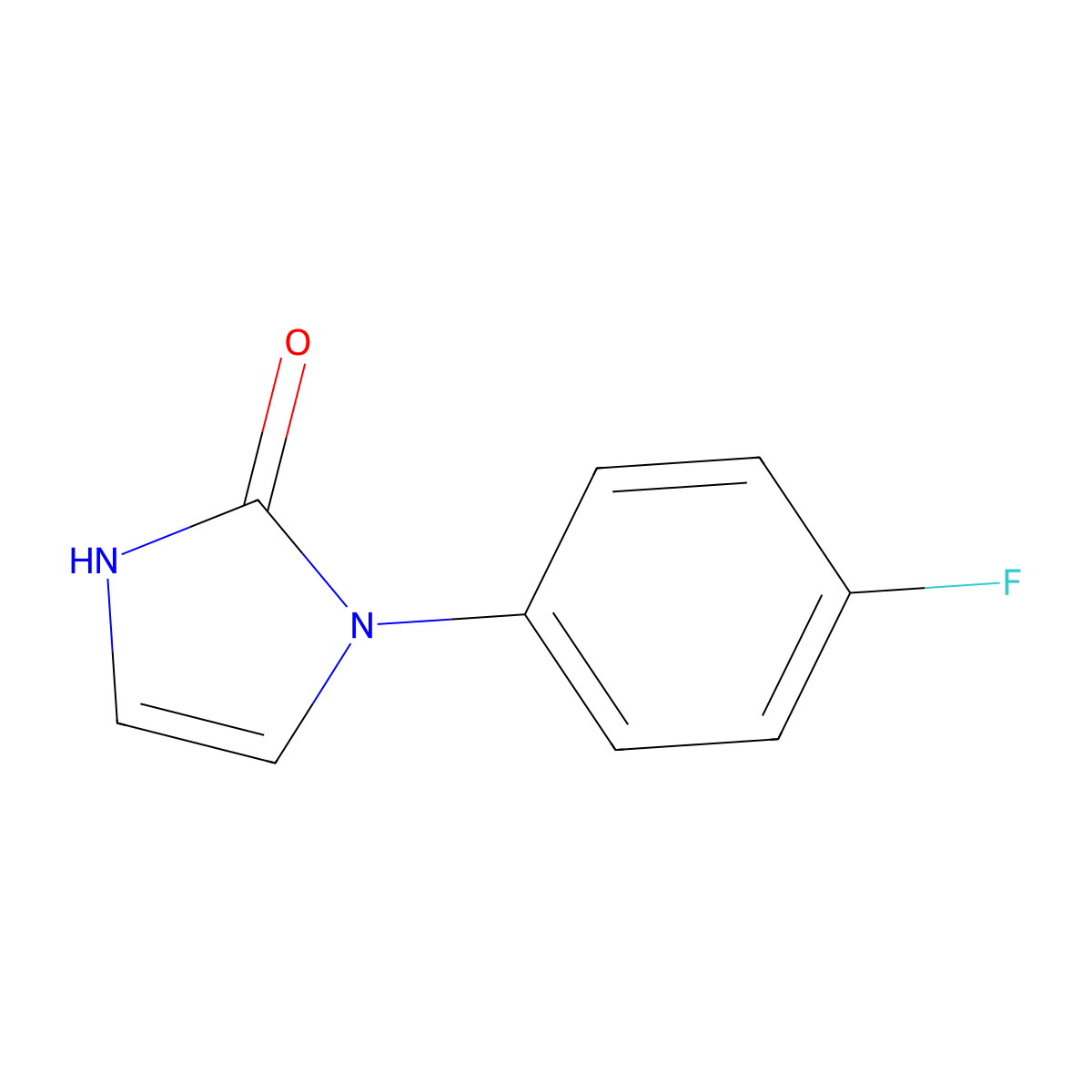 1-(4-fluorophenyl)-2(1H,3H)-imidazolone molecular structure, CAS 155431-17-7