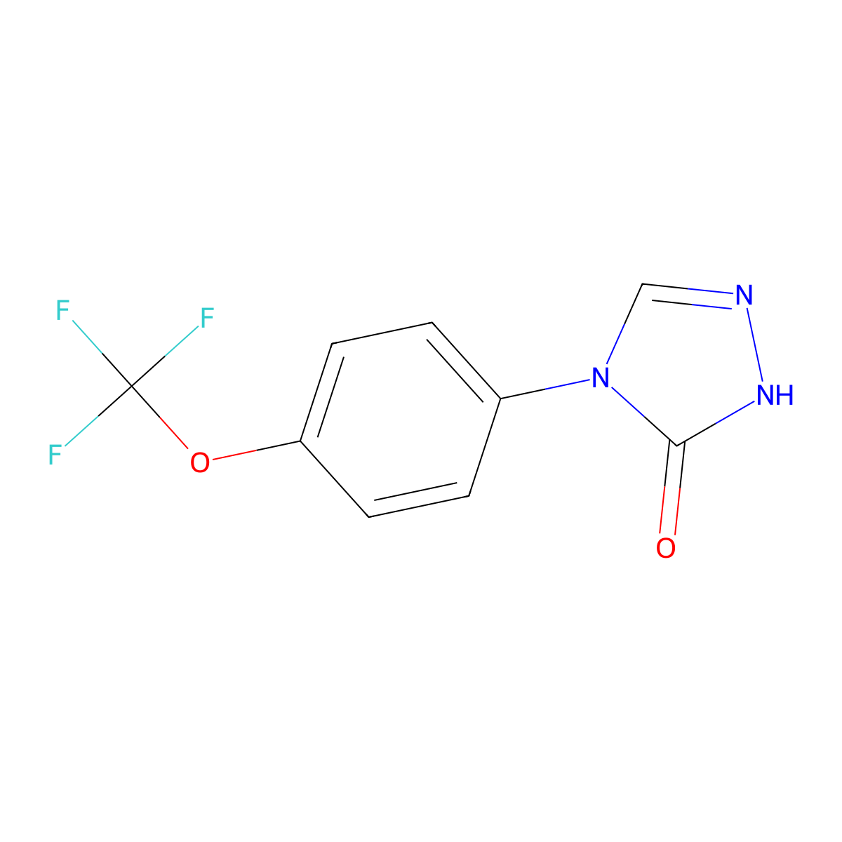 4-[4-(trifluoromethoxy)phenyl]-2,4-dihydro-3H-1,2,4-triazol-3-one molecular structure, CAS 155431-35-9
