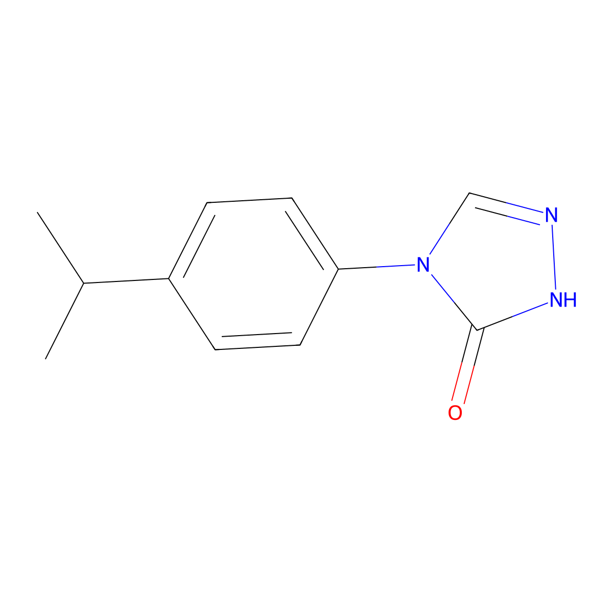 4-(4-isopropylphenyl)-2,4-dihydro-3H-1,2,4-triazol-3-one molecular structure, CAS 155431-47-3