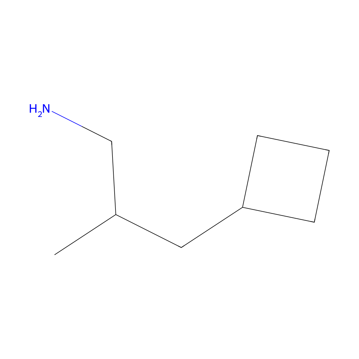 3-Cyclobutyl-2-methylpropan-1-amine molecular structure, CAS 1554314-79-2