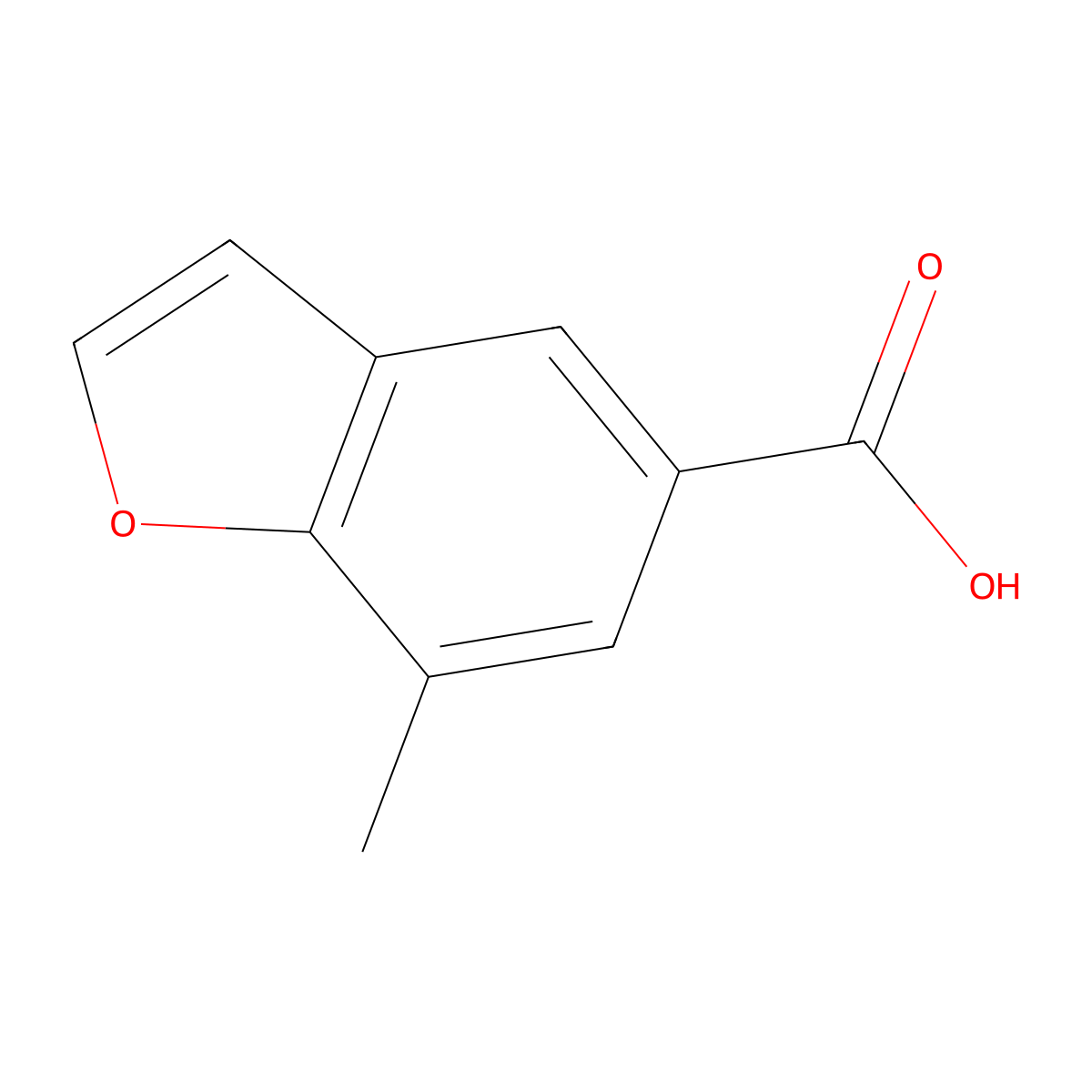 7-Methyl-1-benzofuran-5-carboxylic acid molecular structure, CAS 1554315-39-7