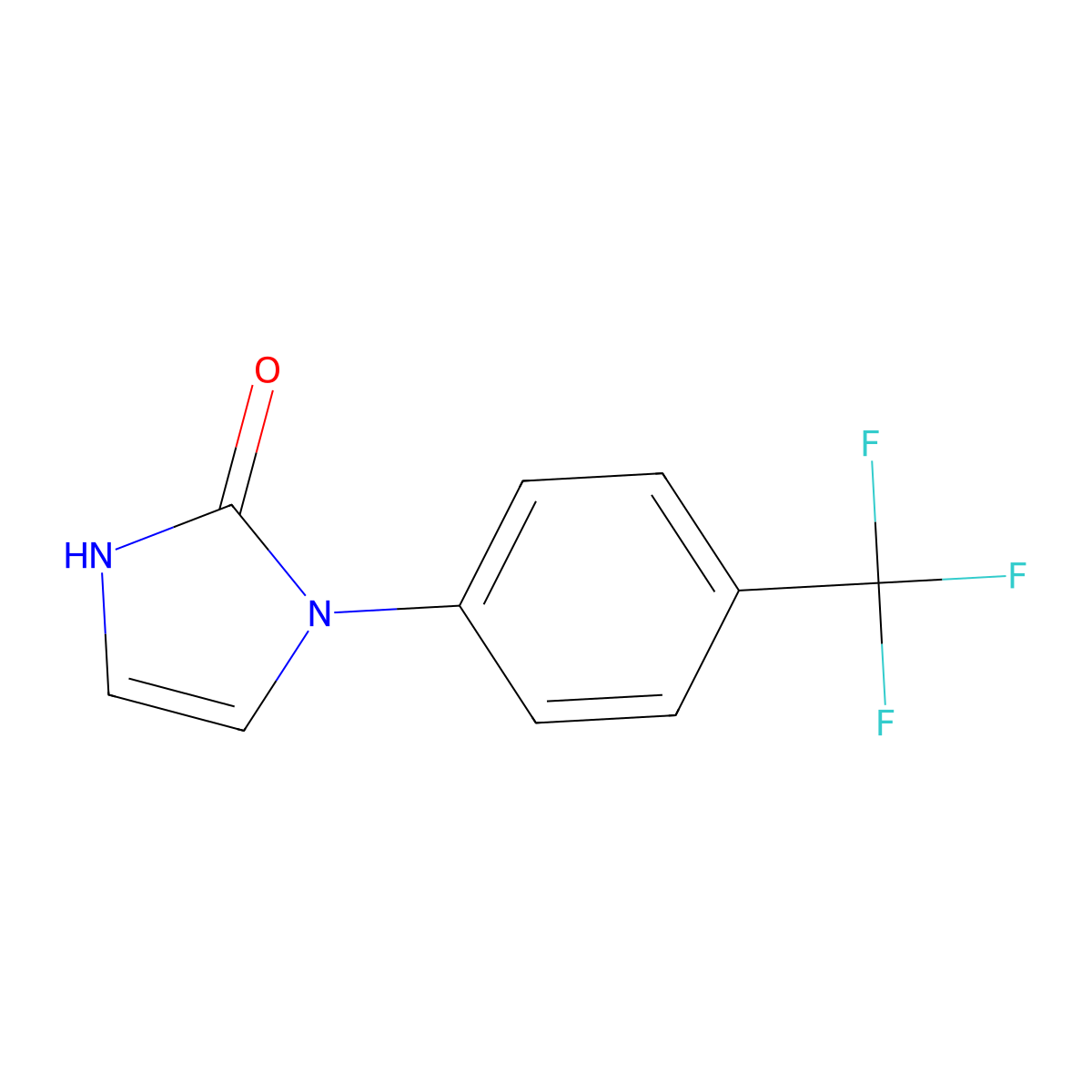 1,3-dihydro-3-[4-(trifluoromethyl)phenyl]-2H-imidazol-2-one molecular structure, CAS 155432-09-0