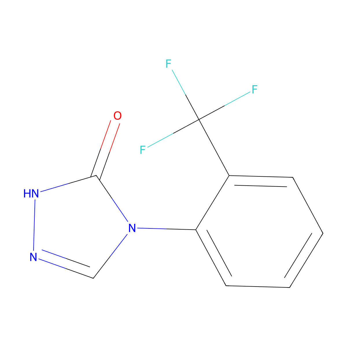 4-[2-(trifluoromethyl)phenyl]-2,4-dihydro-3H-1,2,4-triazol-3-one molecular structure, CAS 155432-11-4