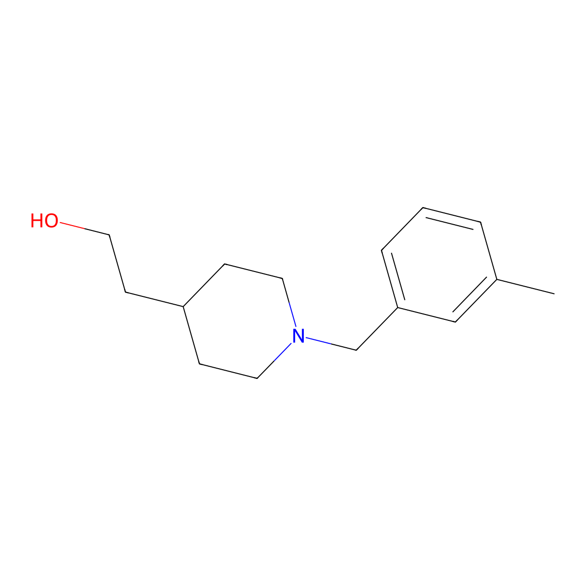 2-(1-(3-Methylbenzyl)piperidin-4-yl)ethan-1-ol molecular structure, CAS 1554326-52-1