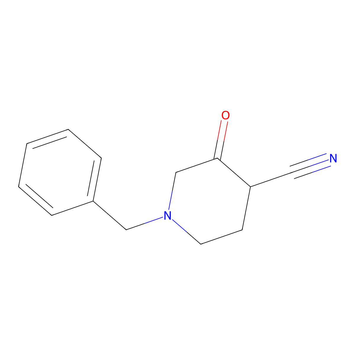 1-Benzyl-3-oxopiperidine-4-carbonitrile molecular structure, CAS 1554341-03-5