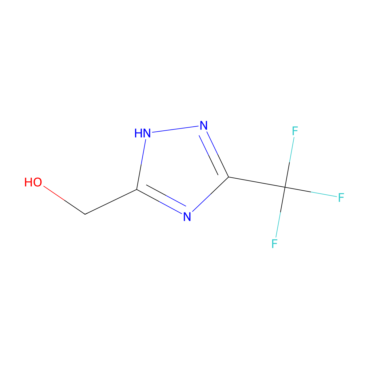 [3-(trifluoromethyl)-1H-1,2,4-triazol-5-yl]methanol molecular structure, CAS 1554345-42-4