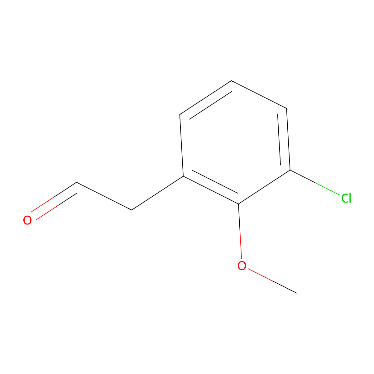 2-(3-Chloro-2-methoxyphenyl)acetaldehyde molecular structure, CAS 1554346-38-1