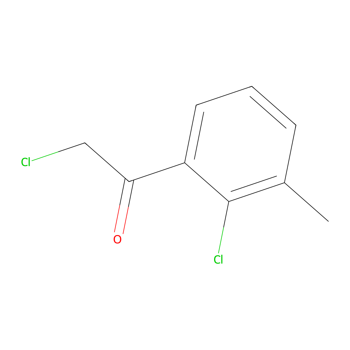 2-Chloro-1-(2-chloro-3-methylphenyl)ethan-1-one molecular structure, CAS 1554349-03-9