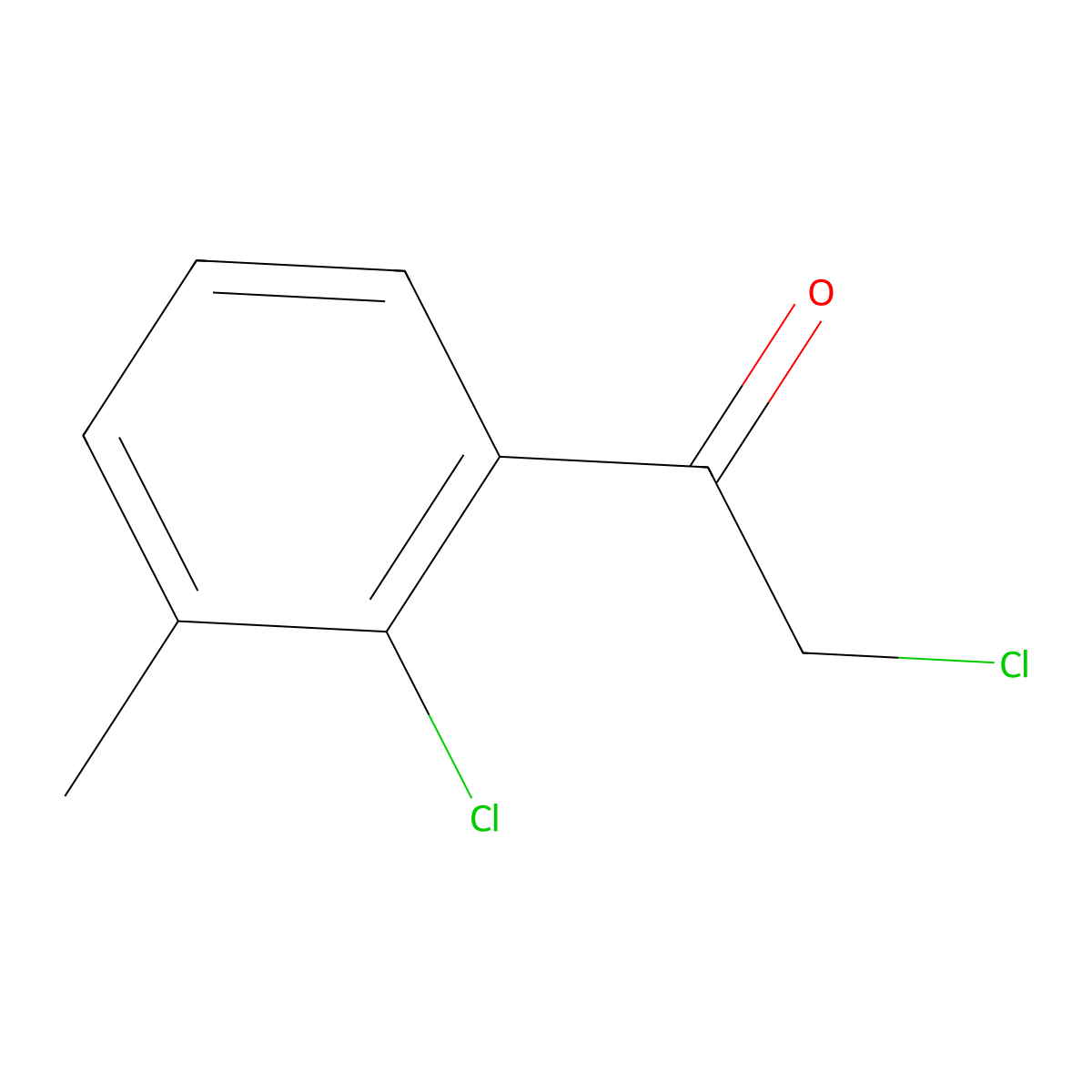 2-Chloro-1-(2-chloro-3-methylphenyl)ethan-1-one molecular structure, CAS 1554349-03-9