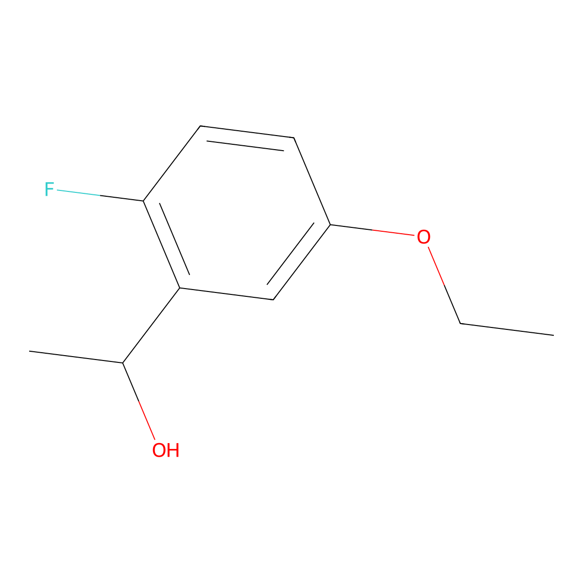 1-(5-Ethoxy-2-fluorophenyl)ethanol molecular structure, CAS 1554353-36-4