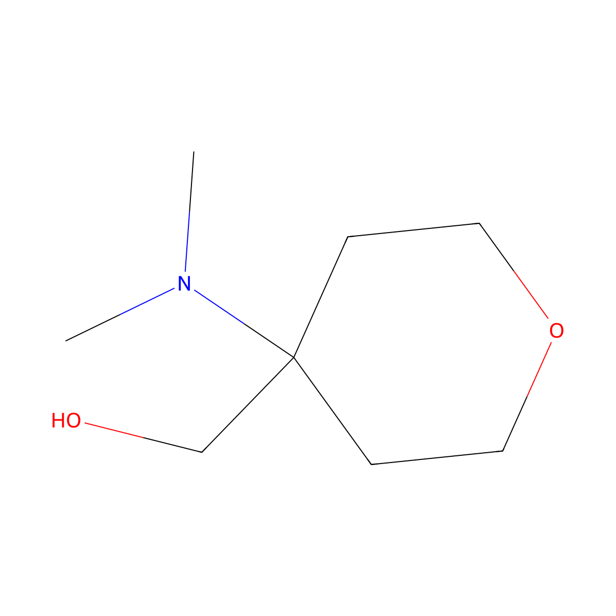 [4-(Dimethylamino)oxan-4-yl]methanol molecular structure, CAS 1554358-72-3