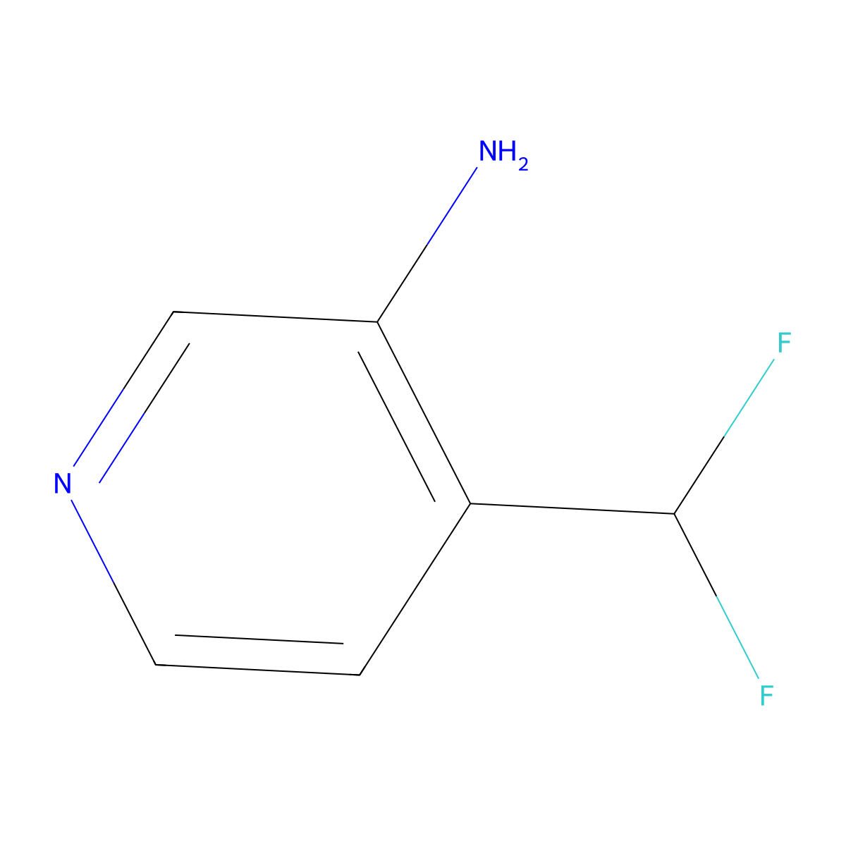 4-(Difluoromethyl)pyridin-3-amine molecular structure, CAS 1554366-06-1
