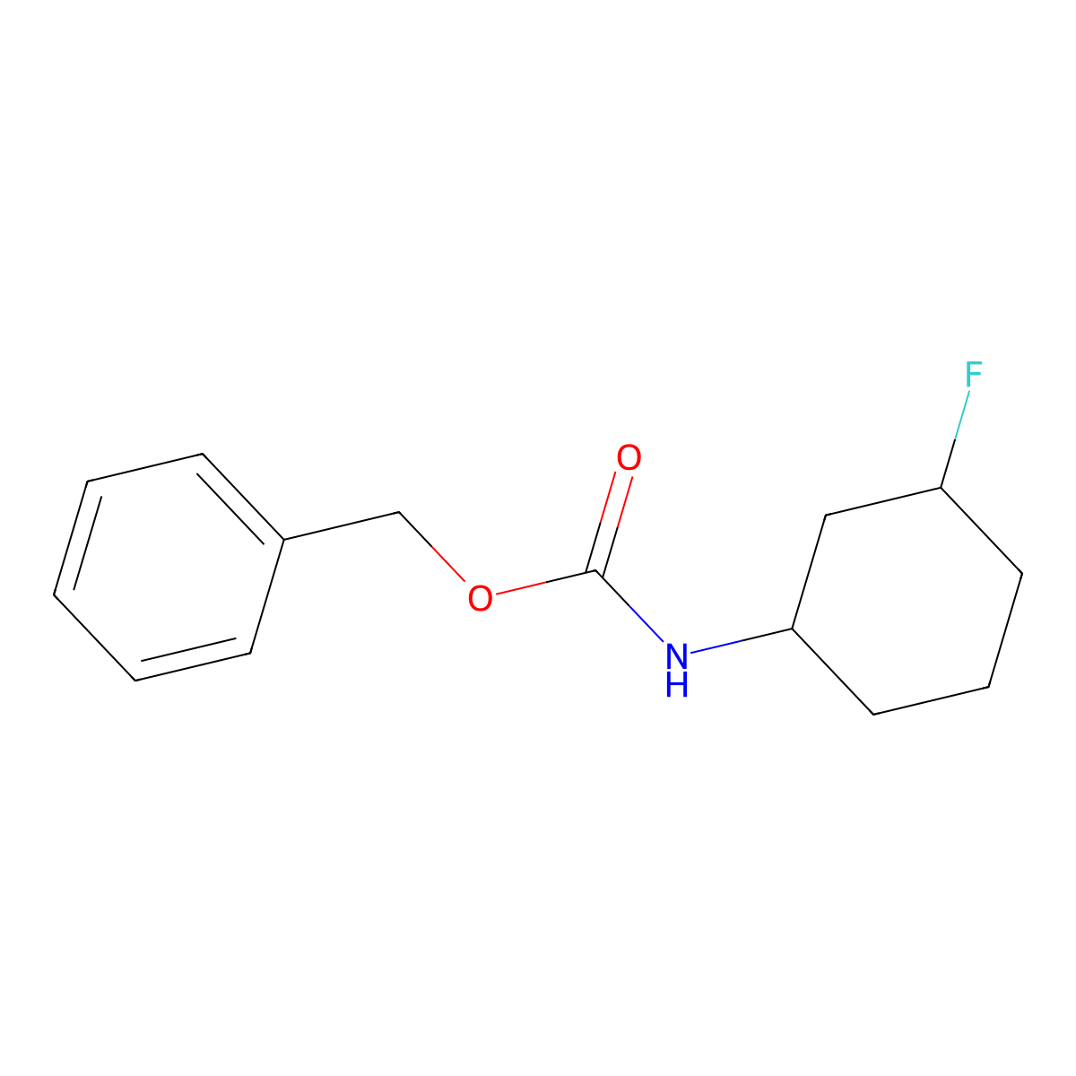 benzyl N-(3-fluorocyclohexyl)carbamate molecular structure, CAS 1554366-48-1