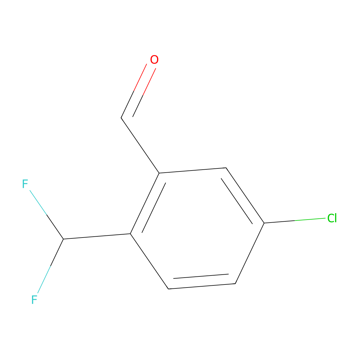 5-Chloro-2-(difluoromethyl)benzaldehyde molecular structure, CAS 1554368-81-8