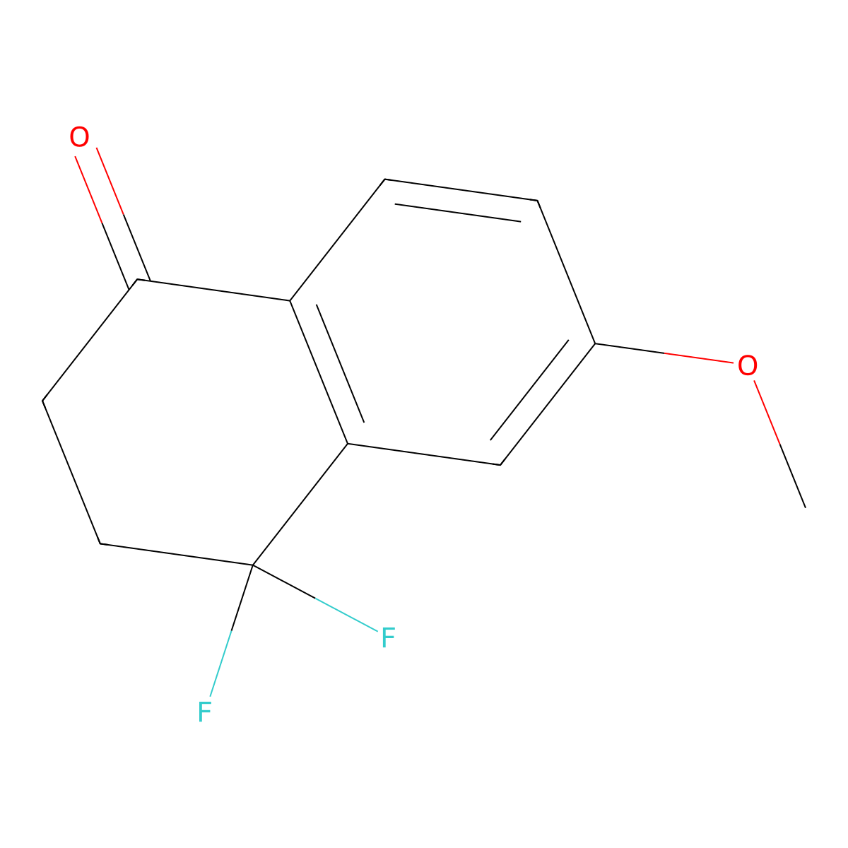 4,4-Difluoro-6-methoxy-tetralin-1-one molecular structure, CAS 1554369-28-6