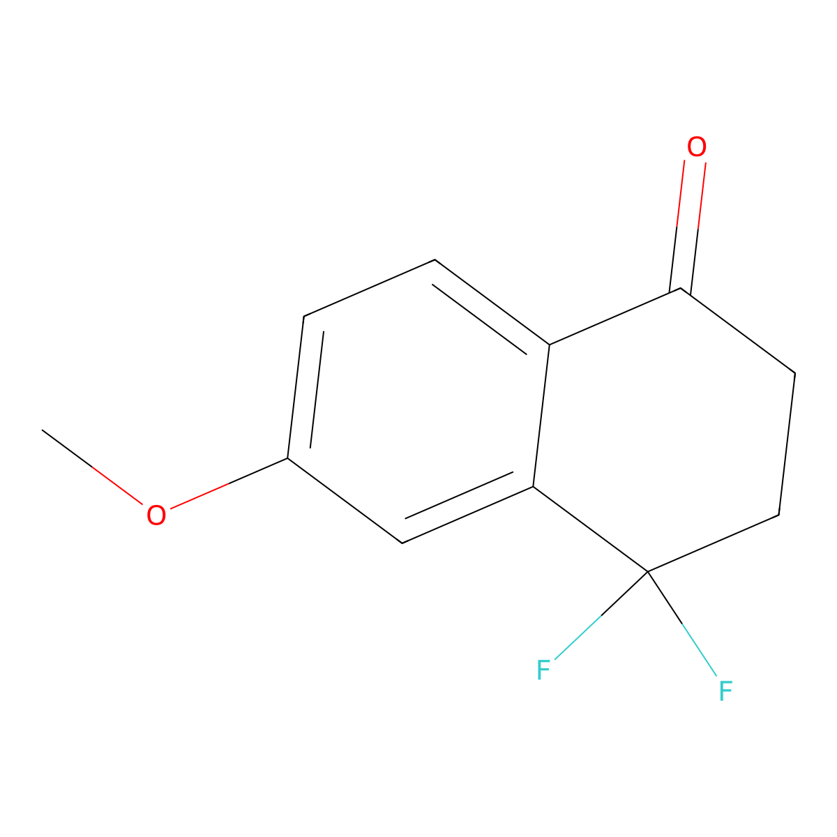 4,4-Difluoro-6-methoxy-tetralin-1-one molecular structure, CAS 1554369-28-6