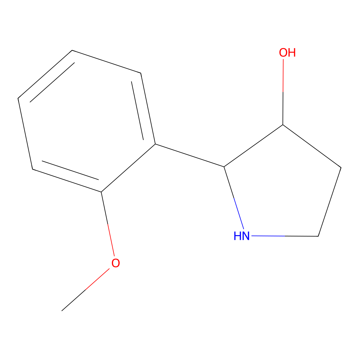 2-(2-Methoxyphenyl)pyrrolidin-3-ol molecular structure, CAS 1554371-22-0