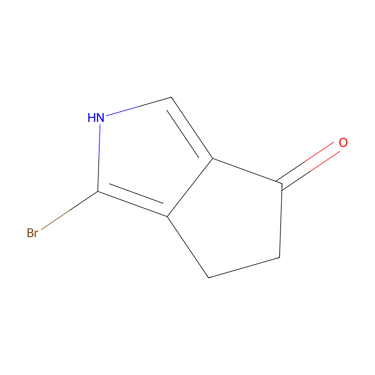 1-Bromo-5,6-dihydrocyclopenta[c]pyrrol-4(2H)-one molecular structure, CAS 1554371-74-2