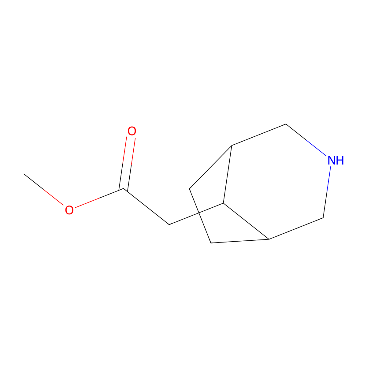 Methyl 2-(3-azabicyclo[3.2.1]octan-8-yl)acetate molecular structure, CAS 1554386-17-2
